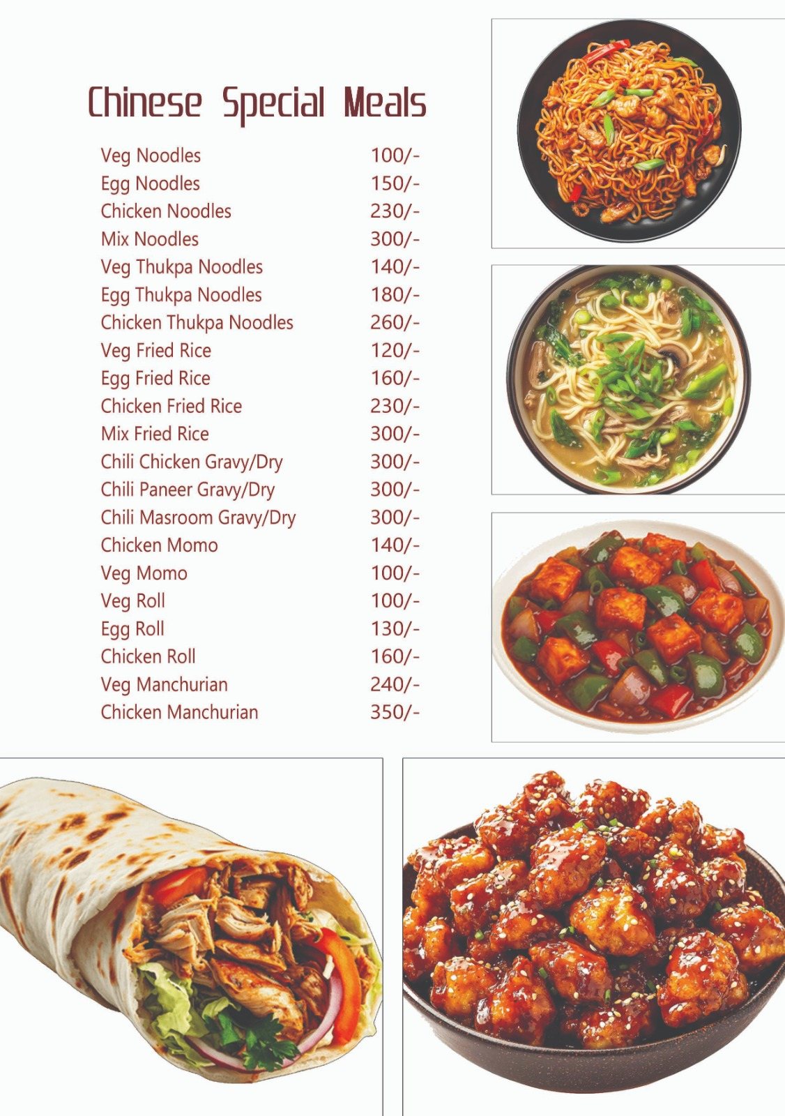 Chinese Special Meals