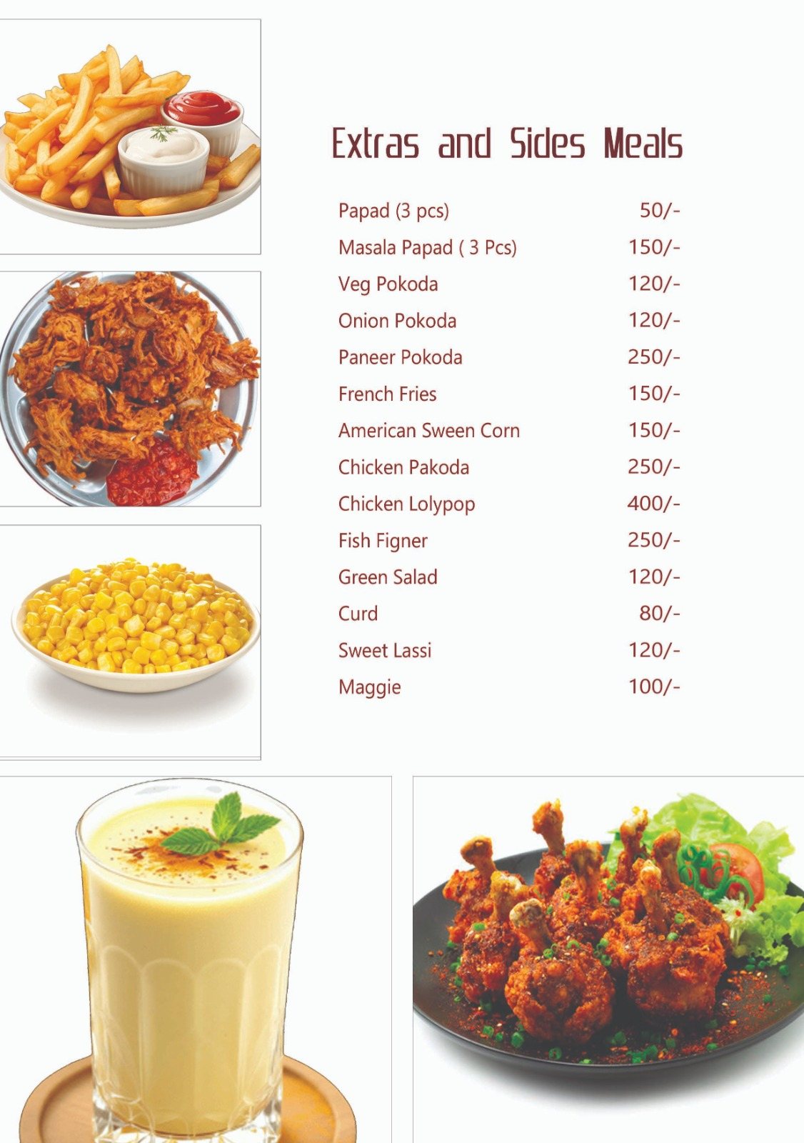 Extras and Sides